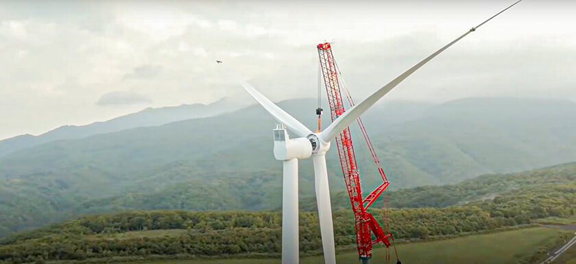 電材は近年、施工対象として風力発電所の建設に注力してきた