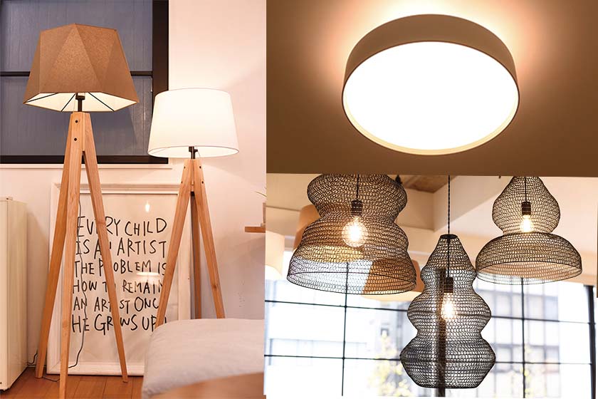 「アートワークスタジオ」の商品群。モダンで機能的な照明器具は、感度の高いユーザーに支持されている