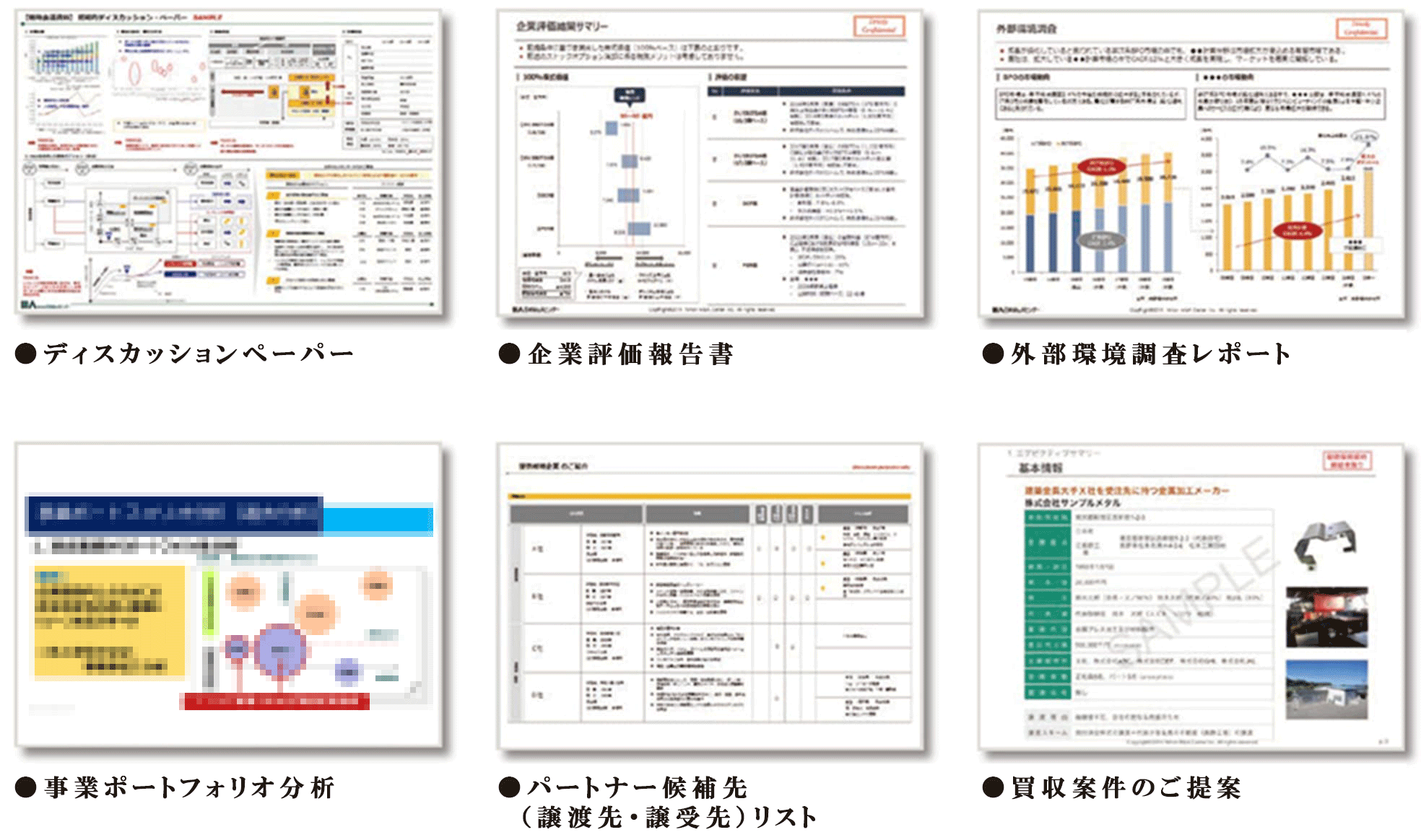 コンサルティング資料のサンプルイメージ